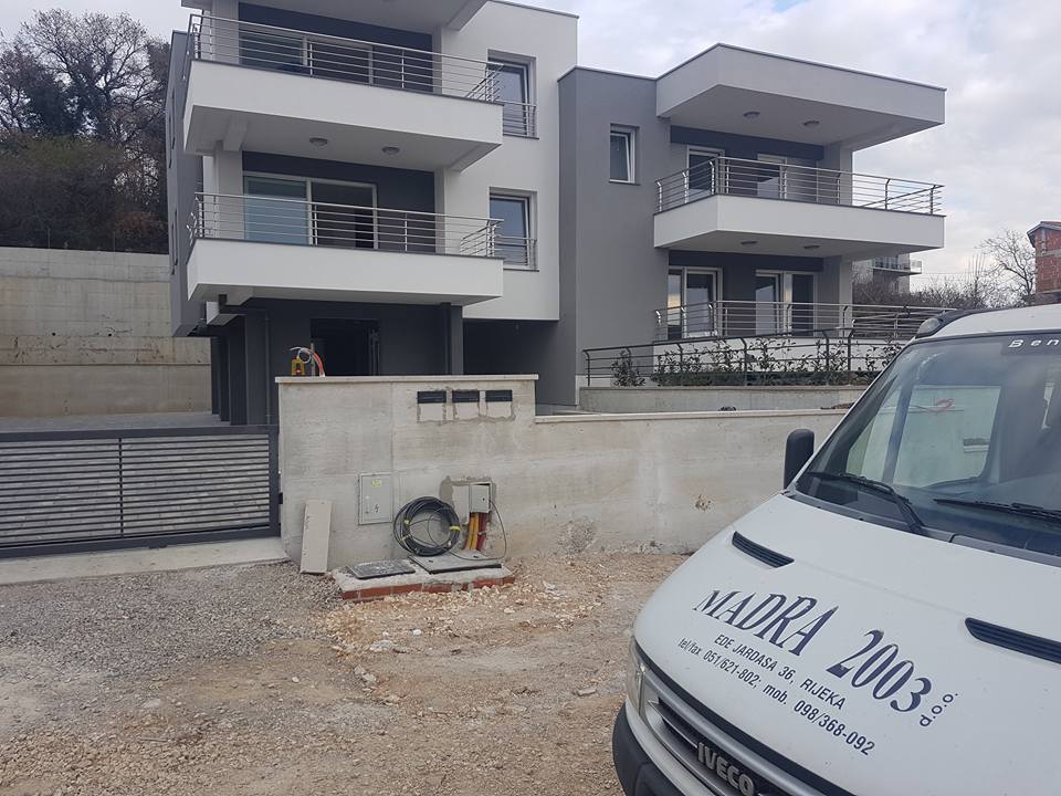 Inox fences on buildings