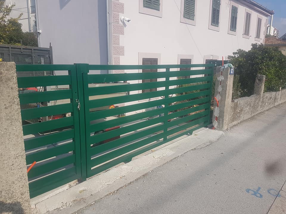 Green iron gate